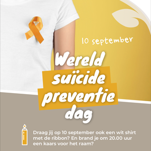 Wereld Suïcidepreventie Dag actie van zorginstelling Arkin.