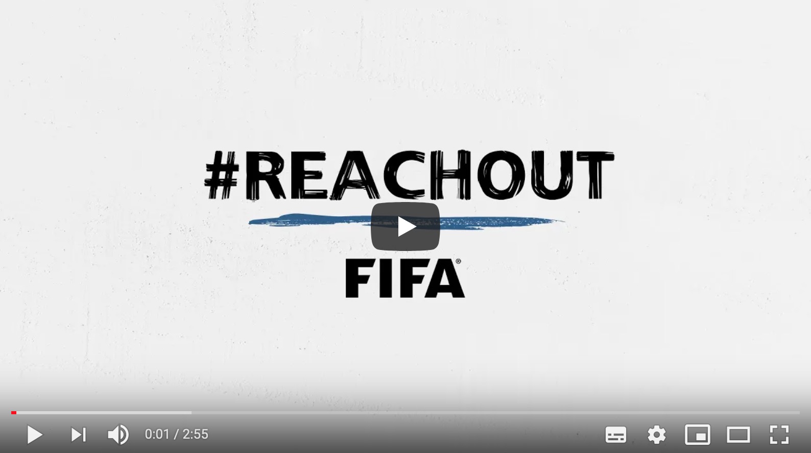 Wereldvoetbalbond FIFA heeft deze week de campagne #reachout