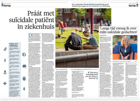 Praat met suïcidale patiënt in ziekenhuis